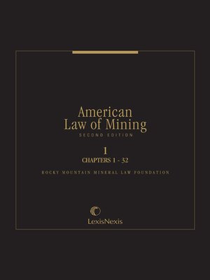 cover image of American Law of Mining